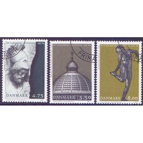 2006. Ny Carlsberg Glyptotek, AFA nr. 1474-76, postfrisk   Stemplet FDC