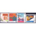 2005. Frimærkekunst , AFA 1439-42, postfrisk Stemplet FDC