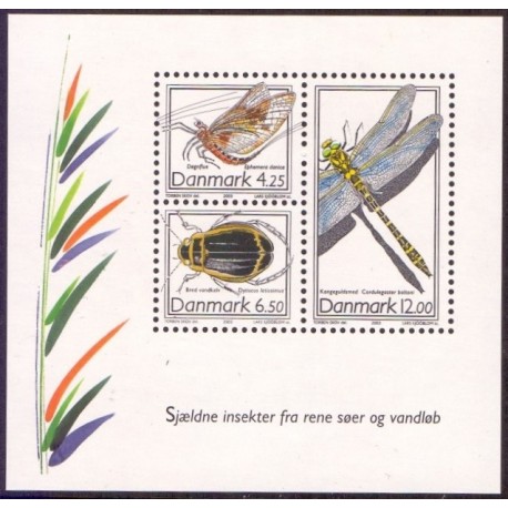 2003. Indsekter, AFA 1355, postfrisk miniark Stemplet FDC