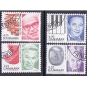 2007. Store danskere, AFA nr. 1518-21, postfrisk  Stemplet FDC