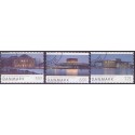 2008. Den danske nationalscene, AFA nr. 1526-28, postfrisk   Stemplet FDC