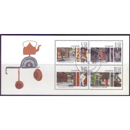 2009. Den Gamle By, AFA nr. 1567,i postfrisk miniark   Stemplet FDC