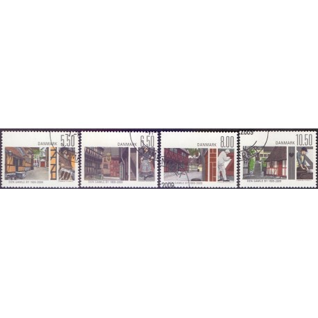 2009. Den Gamle By, AFA nr. 1563-66, postfrisk   Stemplet FDC