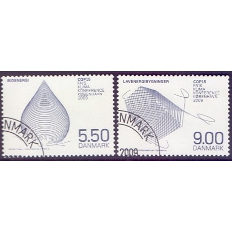 2009. COP15, AFA nr. 1568-69, postfrisk   Stemplet FDC