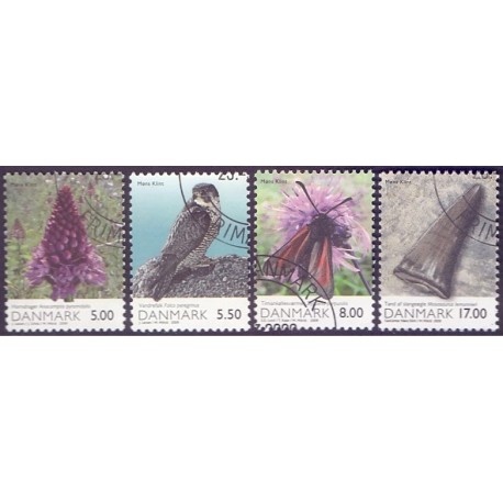 2009. Danmarks natur, AFA nr. 1571-74, postfrisk   Stemplet FDC