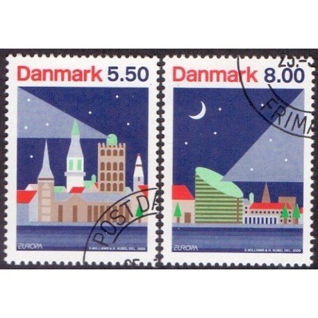 2009. Astronomi, AFA nr. 1576-77, postfrisk   Stemplet FDC