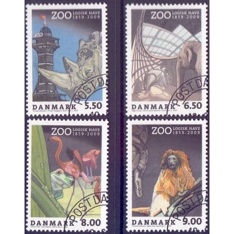 2009. Zoologisk Have, AFA nr. 1578-81, postfrisk   Stemplet FDC