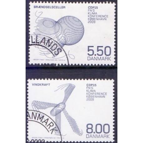 2009. COP15, AFA nr. 1590-91, postfrisk   Stemplet FDC