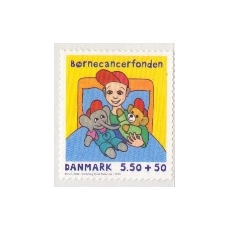 2010. Børnecancerfonden. AFA nr. 1605Ea, fra hæfte postfrisk     Stemplet FDC