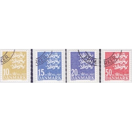 2010. Suppleringsværdier. AFA nr. 622aE, 1377E, 848aE, 824E,  postfrisk  Stemplet FDC