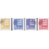 2010. Suppleringsværdier. AFA nr. 622aE, 1377E, 848aE, 824E,  postfrisk  Stemplet FDC