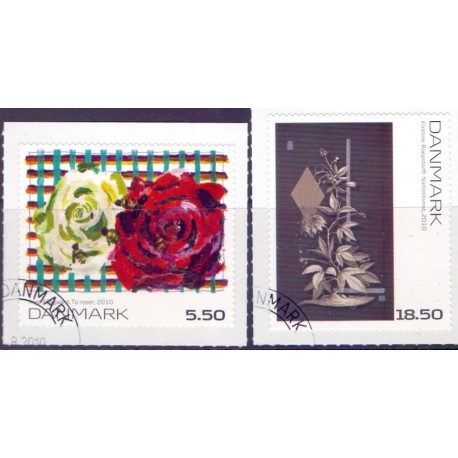 2010. Frimærkekunst. AFA nr. 1630E-31E,  postfrisk   Stemplet FDC