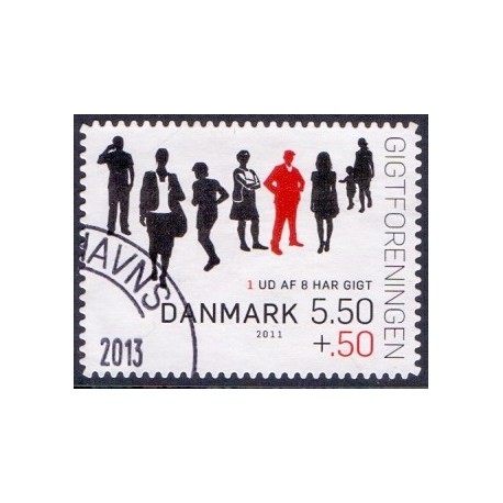 2011. Gigtforeningen. AFA nr. 1641Ea,  postfrisk   Stemplet FDC