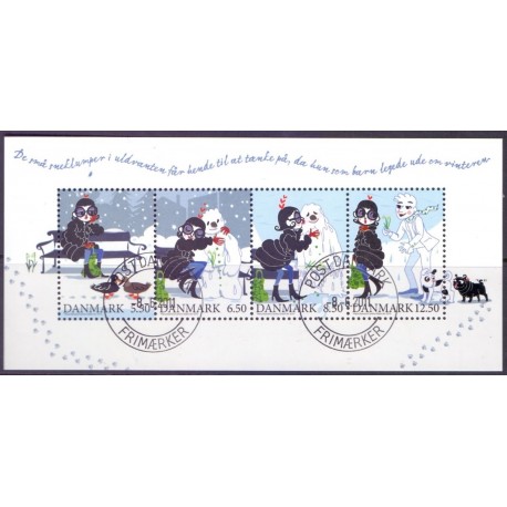 2010. Vintereventyr. AFA nr. 1640, i postfrisk miniark  Stemplet FDC