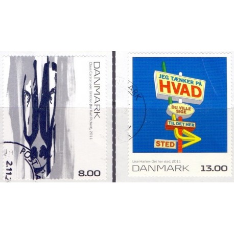 2011. Frimærkekunst. AFA nr. 1650E-51E,  postfrisk  Stemplet FDC