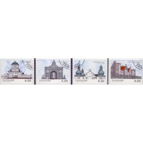2011. Danske herregårde. AFA nr. 1654-57,  postfrisk   Stemplet FDC