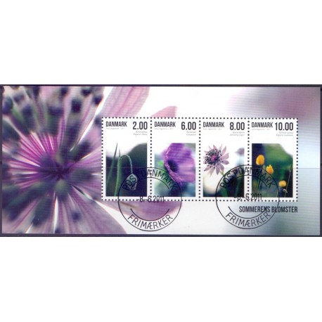 2011. Sommerens blomster. AFA nr. 1667, i postfrisk minark Stemplet FDC
