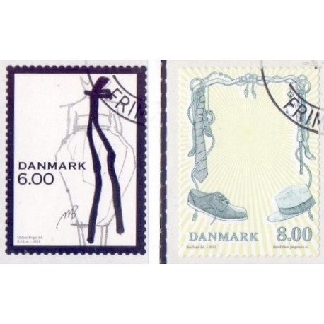 2011. Mode. AFA nr. 1671-72,  postfrisk   Stemplet FDC