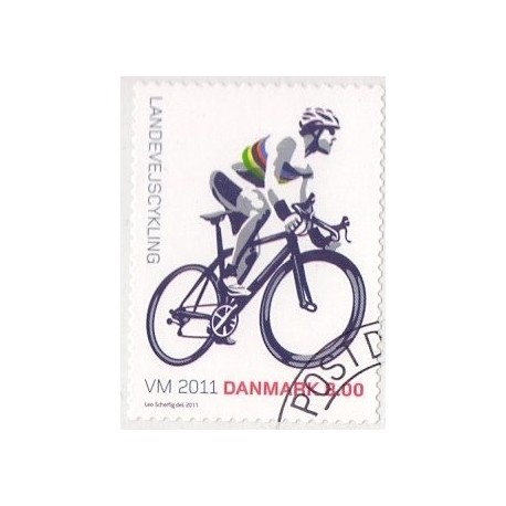 2011. VM i landevejscykling. AFA nr. 1674,  postfrisk   Stemplet FDC