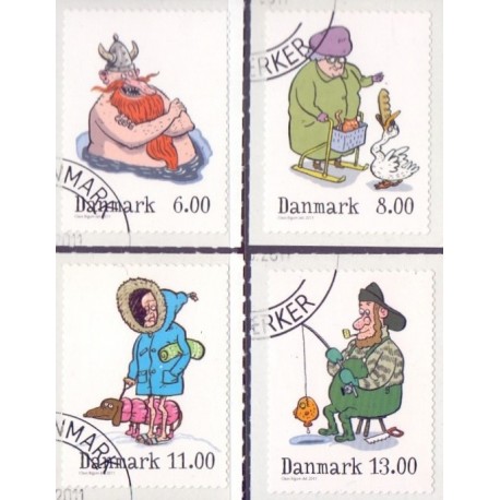 2011. Vintereventyr. AFA nr. 1682-85,  postfrisk   Stemplet FDC