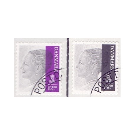 2012. Dr. Margrethe. Dagligmærker. AFA nr. 1687-88,  postfrisk    Stemplet FDC