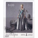 2012. Dronning i 40 år. AFA nr. 1694,  postfrisk    Stemplet FDC