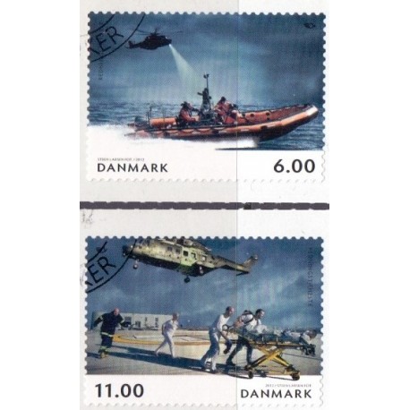 2012. Livet på havet. AFA nr. 1698-99,  postfrisk   Stemplet FDC