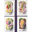 2012. Smørrebrød. AFA nr. 1701-04,  postfrisk Stemplet FDC