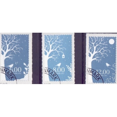 2012. Vinter. AFA nr. 1721-23,  postfrisk  Stemplet FDC