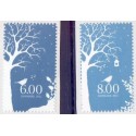 2012. Vinter. AFA nr. 1721a-22a,  fra hæfter, postfrisk   Stemplet FDC