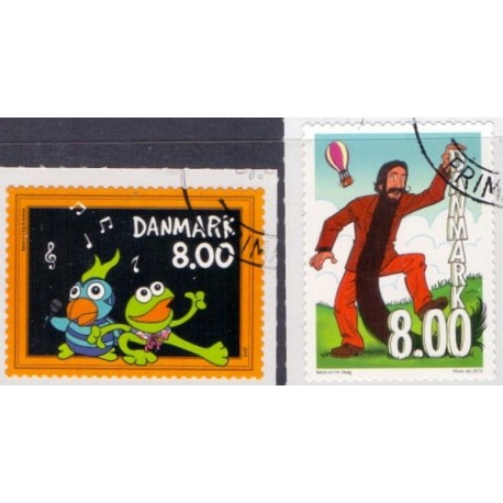 2013. Børne-Tv. AFA nr. 1735-36,  postfrisk   Stemplet FDC