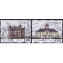 2013. Danske herregårde. AFA nr. 1738a-39a, fra hæfter, stemplet  Stemplet FDC