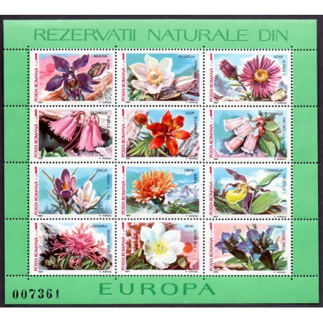 Flora og fauna. Rumania. 1987. i to miniark AFA nr. 4259-4260 **