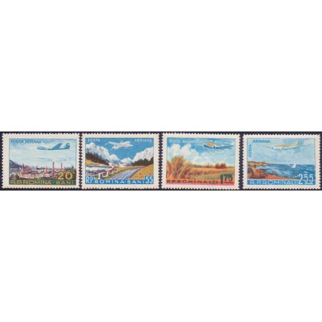 Aero. Rumania. 1956.  AFA nr. 1619-22 **
