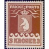 Grønland/Greenland 1930. 3 kr. Brun. AFA nr. 12 postfrisk stemplet