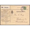 1912. Adressebrev med singelfrankeret 35/32 Øre Grøn fra Horsens. Attest Nielsen