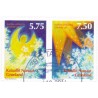 2007. 5,75-7,50 Kr. Julefrimærker, fra frimærkehæfte. AFA nr. 502E-3E postfrisk stemplet