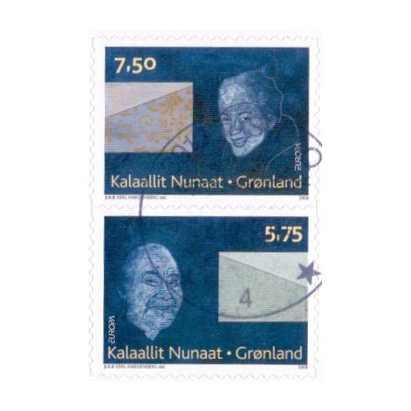 2008. 5,75-7,50 Kr. Europamærke / CEPT, fra hæfte.  AFA nr. 505E-6E postfrisk stemplet