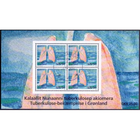 2008. 25,00 Kr. Antituberkulose miniark.  AFA nr. 514 postfrisk stemplet