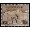 1938. 15 Øre. LUX -Stemplet AFA nr. 201a