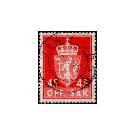 1955. 45 Øre. Tjenste LUX -Stemplet AFA nr. 78