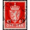 1955. 45 Øre. Tjenste LUX -Stemplet AFA nr. 78