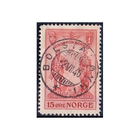 1946. 15 Øre. LUX -Stemplet AFA nr. 328