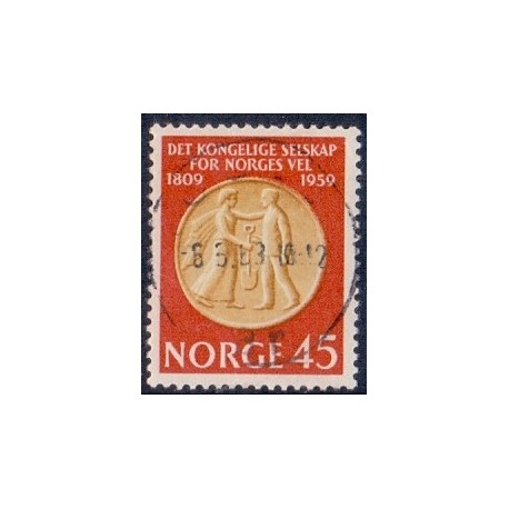 1959. 45 Øre. LUX -Stemplet AFA nr. 443