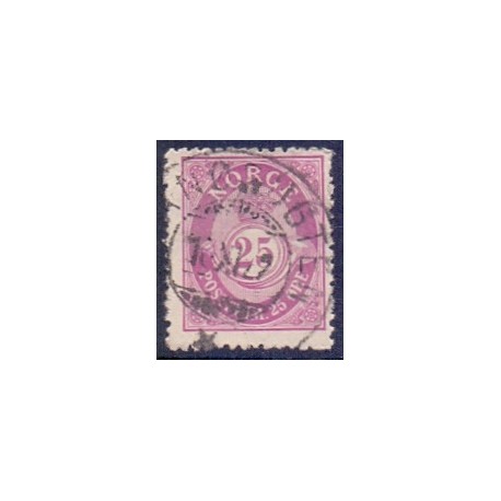 1893-96. 25 Øre. LUX -Stemplet AFA nr. 58B