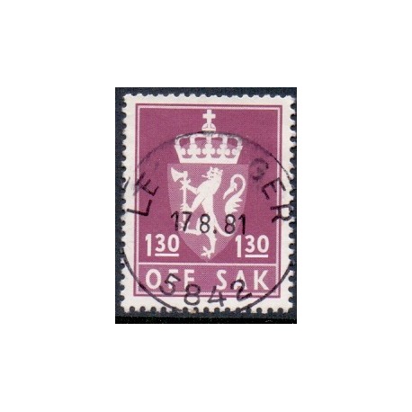 1976-82. 1,30 Kr.. Tjenste LUX -Stemplet AFA nr. 112