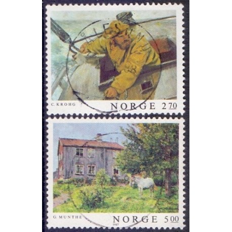 1987. 2,70-5,00 Kr. LUX -Stemplet AFA nr. 978-79