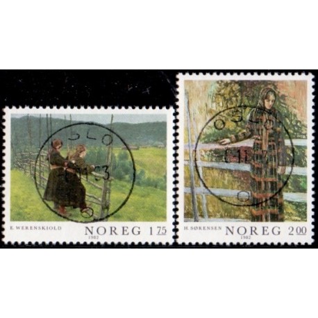 1982. 1,75-2,00 Kr. LUX -Stemplet AFA nr. 875-76