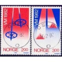 1982. 2,00-3,00 Kr. LUX -Stemplet AFA nr. 861-62
