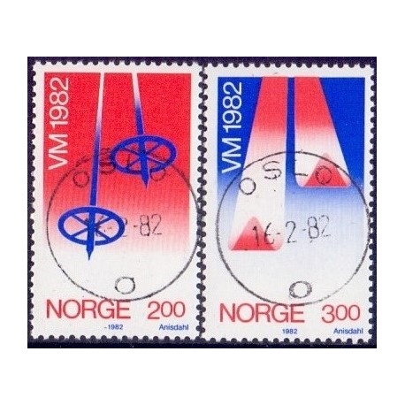 1982. 2,00-3,00 Kr. LUX -Stemplet AFA nr. 861-62